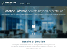 Tablet Screenshot of bonafidesoftware.com